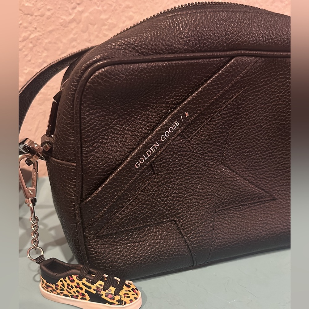 Golden Goose Star Bag Black Leather Crossbody Purse GGDB - Picture 4 of 12